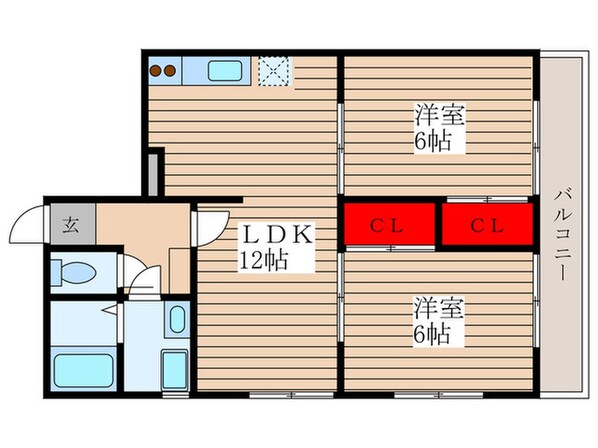 フォンターナの物件間取画像